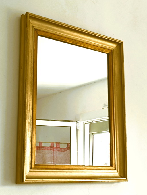 Two-tone wooden mirror