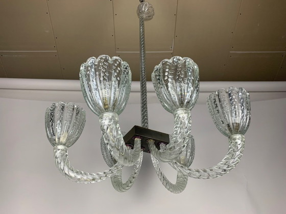 Image 1 of Seguso vetri d'arte Kronleuchter 1950er Jahre