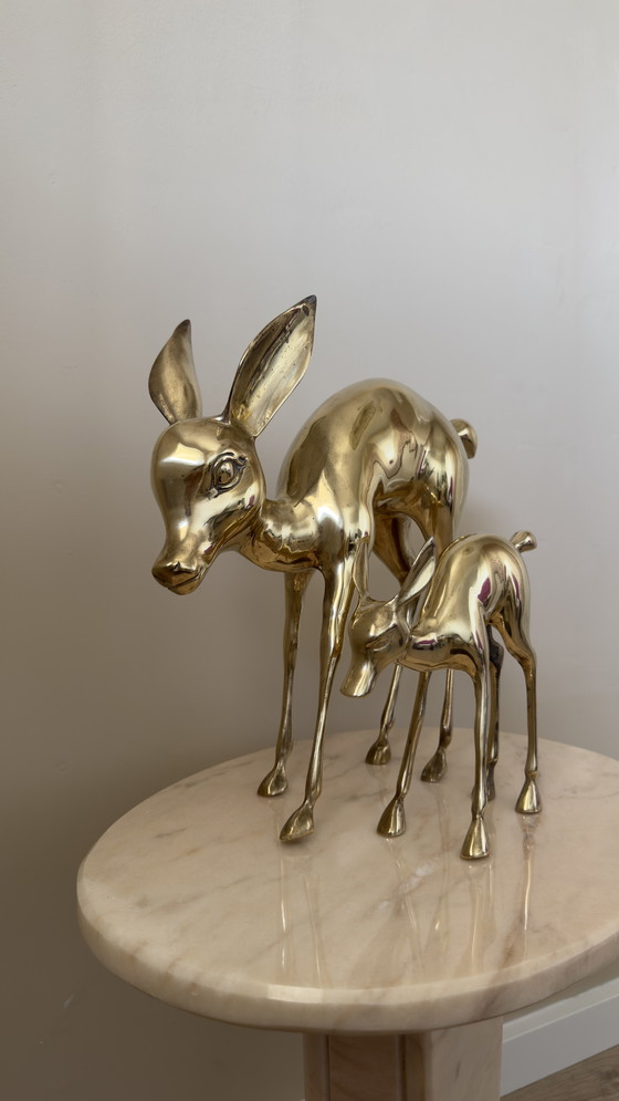 Image 1 of Vintage Brass Deer Bambi Copper