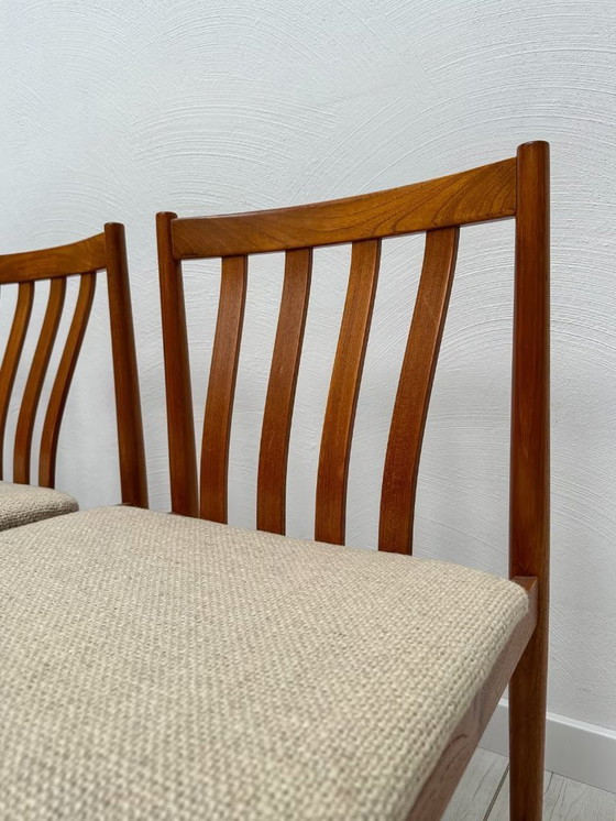 Image 1 of 4x Vintage Teak Dining Chairs by Slagelse Møbelværk 60s
