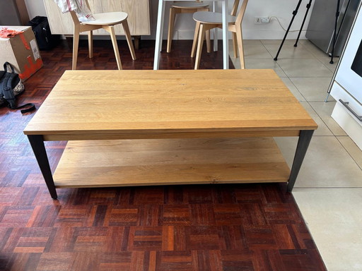 Couchtisch im Industriestil aus massiver Eiche aus der Manhattan-Kollektion von ZAGO