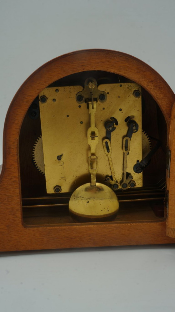 Image 1 of Dutch Junghans Bracket Mantel shelf Clock Retro Desk Fifties Art