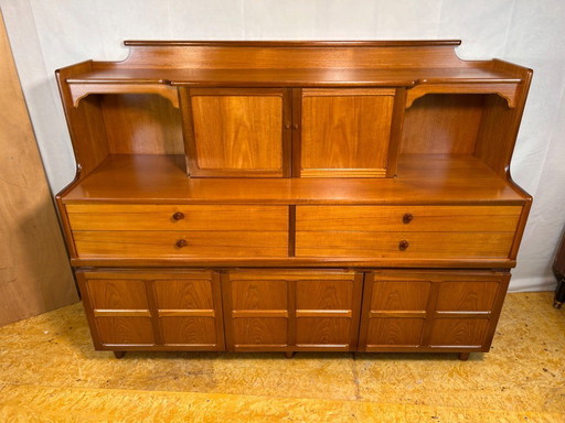 Mid-Century Retro Vintage Teak Highboard by Nathan 1960–1970  Exceptionally Rare and Unusual Design | Statement Piece