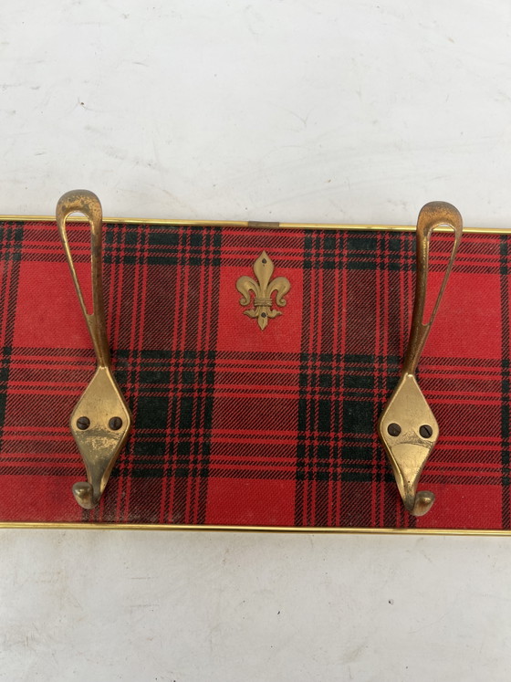 Image 1 of Vintage 60s wandkapstok Schotse style