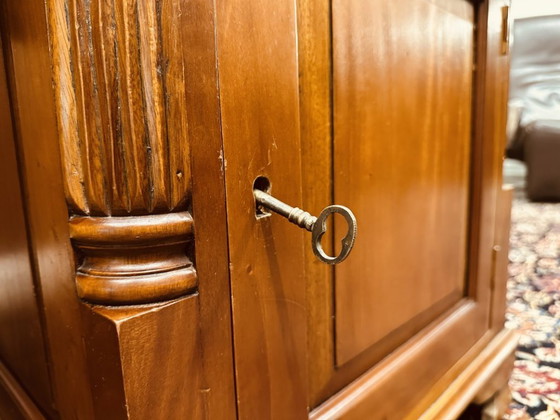 Klassiek Engels Bureau Partnerdesk – Leather, Wood (photo 14 of 19)