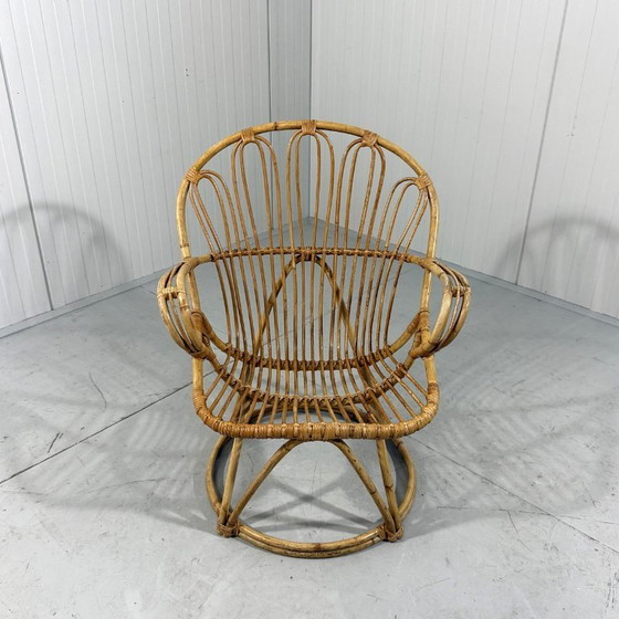 Image 1 of Silla de ratán Rohé Noordwolde años 60
