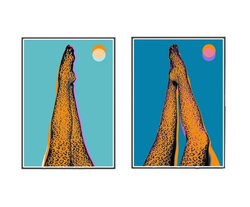 Opera digitale • Dittico di zampe feline • Numerice • Pop Art • 2022