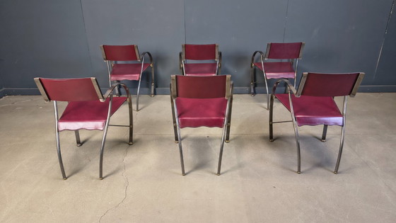 Image 1 of Chaises de salle à manger vintage de Segis, Italie, années 1980