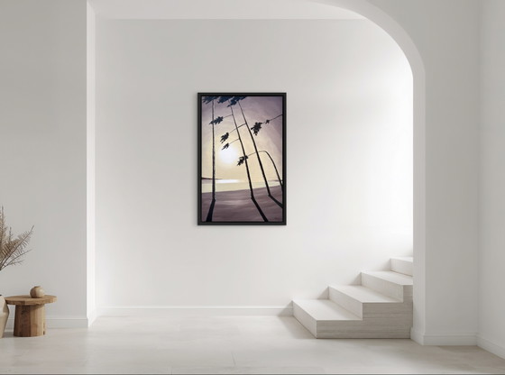 Acrylic and ink on stretched canvas, 100x65cm – Paintings & Drawings, Wood (photo 10 of 15)