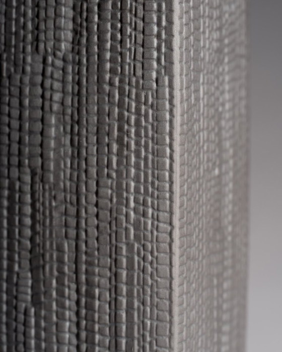 Image 1 of Black Porcelain Vase Trio Martin Freyer & Elsa Fischer-Treyden Rosenthal Op-Art