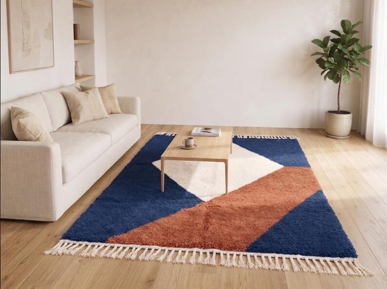 Custom-made traditional hand-woven natural wool Rugs & carpets 1.5/2.5 m, Ahrend, Textile, Blue (photo 8 of 8)