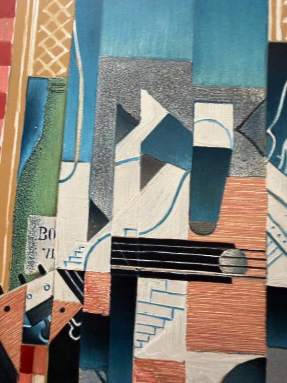Image 1 of Juan Gris (1887–1927), Viool en Gitaar, Tentoonstellingsposter, 1977, Berggruen Gallery, Gedrukt in Frankrijk