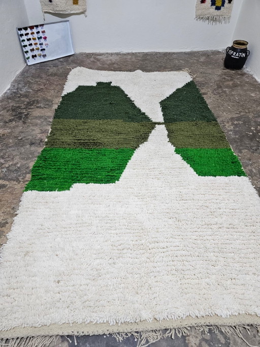 Handgemaakt Marokkaans wollen vloerkleed 140/260cm – vloerkleden en tapijten, Wool