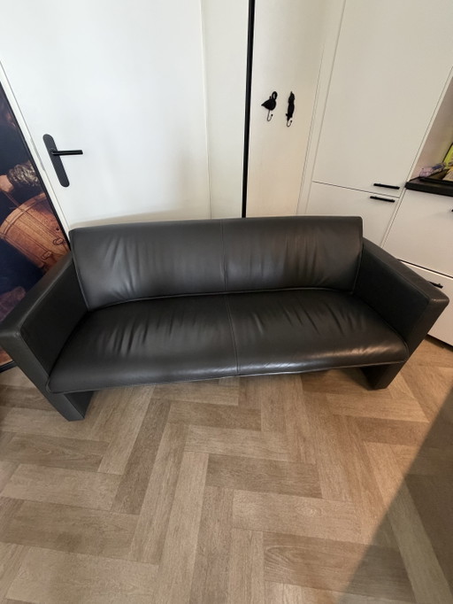 Leolux Fiabo 2-seater designer sofa - black leather