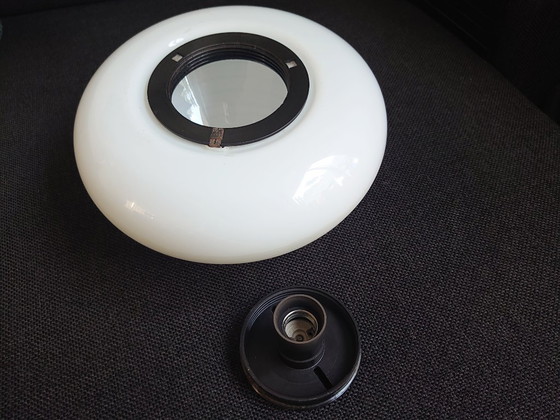 Image 1 of Vintage Brüne Glas Germany swirl plafonnière