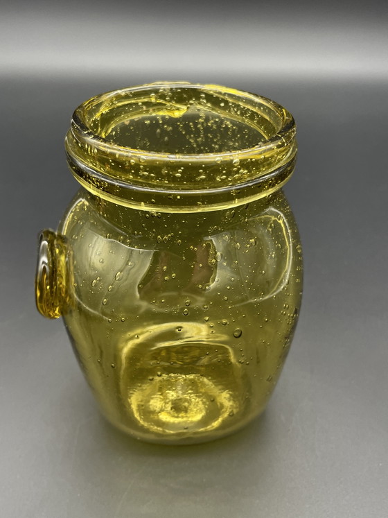 Verrerie de Biot Vintage Apothecary Jar in Yellow Bubble Glass – Vases (photo 7 of 8)
