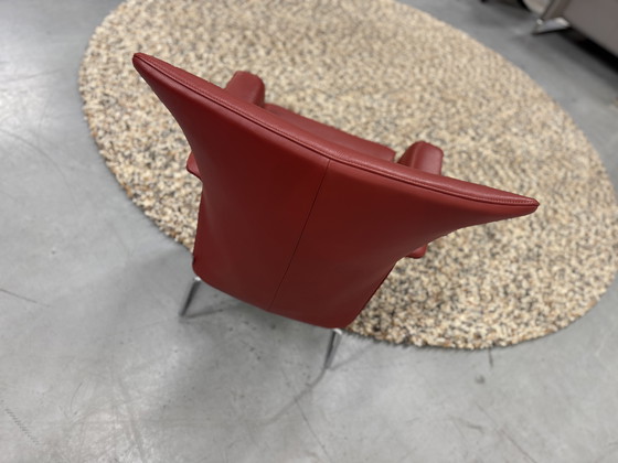 Image 1 of Poltrona Jori Aida Schienale alto in pelle rossa