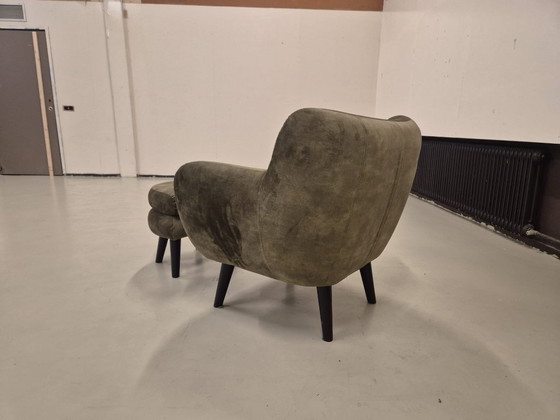 Image 1 of 50 % DE RÉDUCTION EN MAGASIN D'EXPOSITION - Fauteuil George + Repose-pieds - Vert