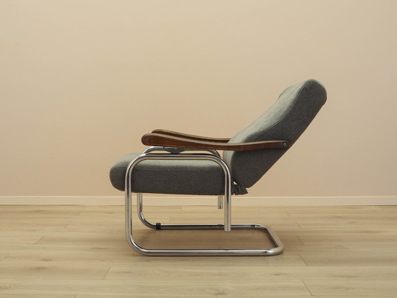 Fauteuil lounge italien avec dossier réglable et accoudoirs en hêtre, années 1970 – Textile, Wood (photo 5 of 20)