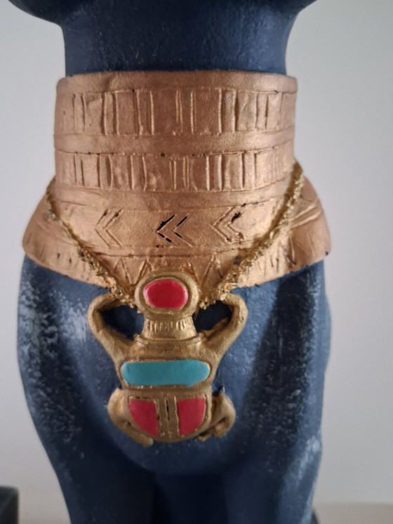 Image 1 of Set di statue di gatti egiziani (plastica) che rappresentano la dea Bastet