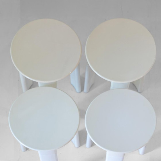 Image 1 of 1x Italian Space Age Plastic Stools by Olaf von Bohr for Gedy, set of four
