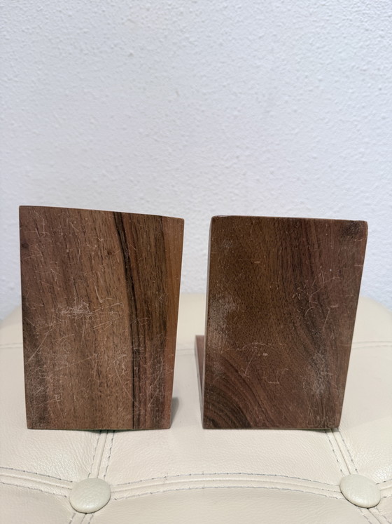 Vintage houten boekensteunen met houten bollen – set van 2 – Decoratieve objecten, Wood (photo 7 of 10)