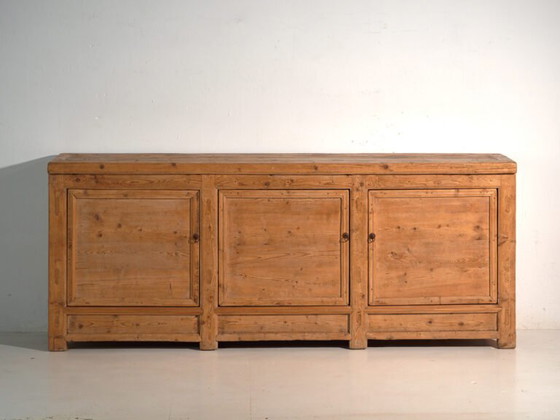 Antique wooden sideboard with three doors (c.1920) (photo 24 of 40)