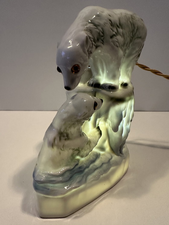 Image 1 of Art Deco (fragrance) lamp - polar bears