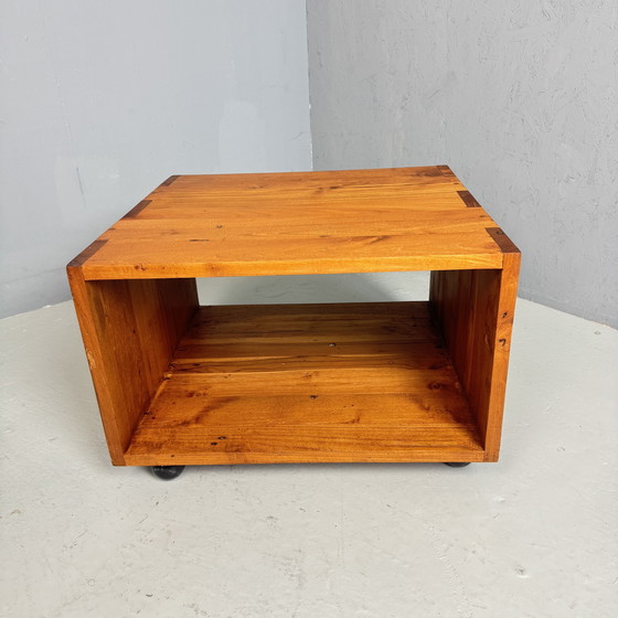 Image 1 of Vintage hardhouten side table - verrijdbaar