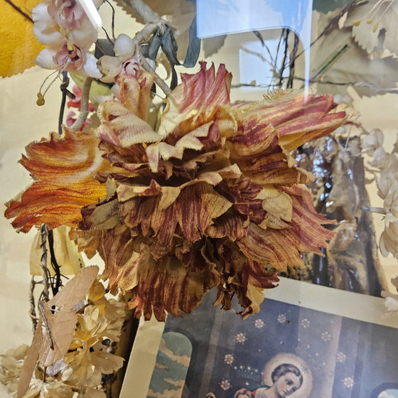 Image 1 of Sehr große antike Glocke mit Blumen Katholische Maria (Höhe:73cm) Vergine Santissima del Rosario (Itilan Glocke)