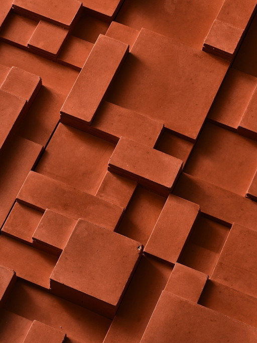 Brutalist concrete wall objects