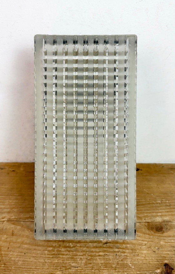 Image 1 of Applique ou plafonnier vintage en verre de Napako, années 1970