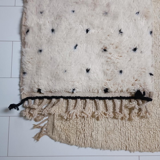Image 1 of Beni Ourain rug 117x68 cm – wool, cream/off-white with black dots