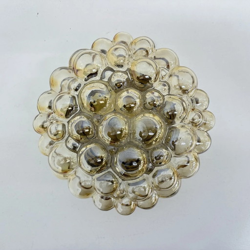 Plafonnier Helena Tynell en verre bullé, années 1970 Allemagne