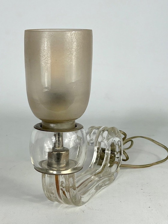 Image 1 of Art Deco Murano glass table lamp by Barovier. Italy 1930s