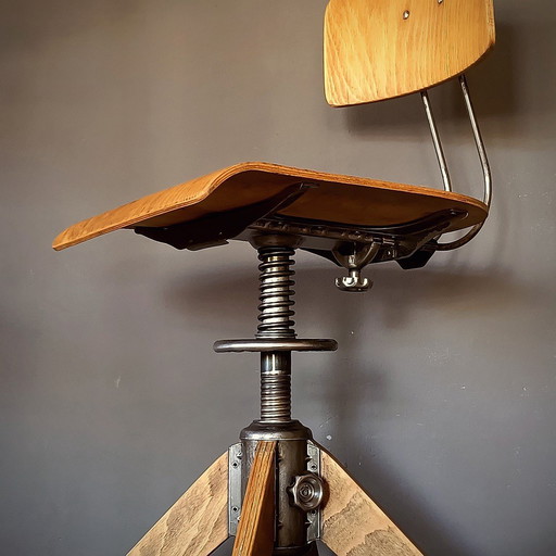 Rowac Bemefa swivel chair Workshop chair Vintage Industrial Bauhaus Design