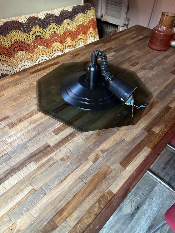 Image 1 of Vintage zeshoekige ufo lamp van massief