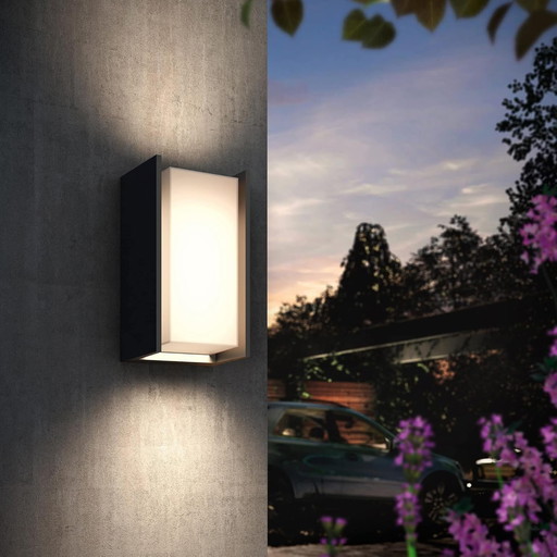 Philips Hue White TURACO Applique extérieure 1x9.5W - Anthracite, fonctionne avec Alexa, Google Assistant et Apple Homekit