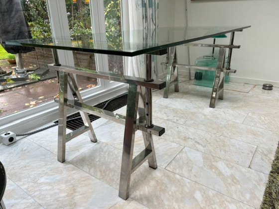Eichholtz Desk Shaker – Escritorios, Vidrio, Cromo (photo 6 of 6)