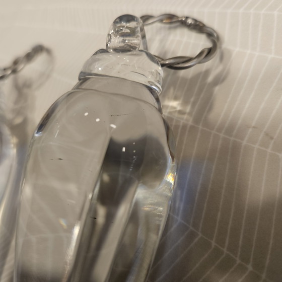 Brand Van Egmond Chandelier, Glass, Chrome, Silver (photo 12 of 14)
