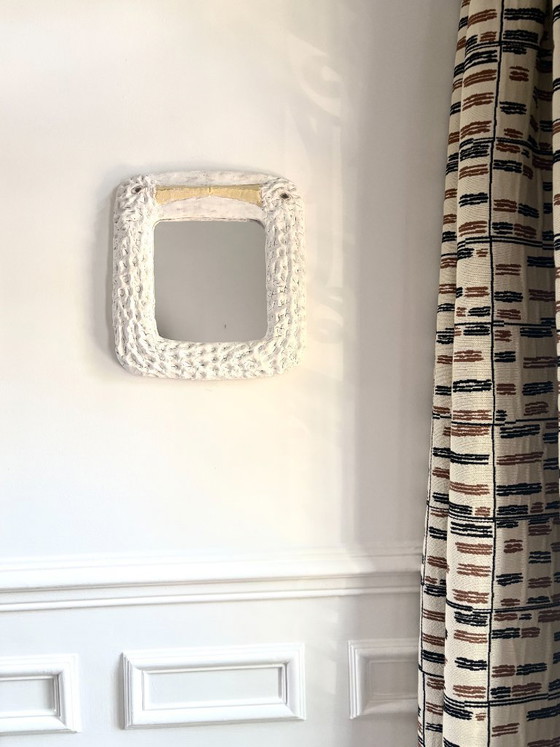 Image 1 of Contemporary French ceramic mirror – Stork by Renzo Maar