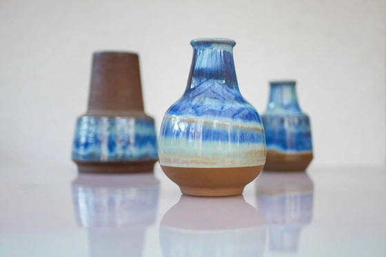 Image 1 of Mid-century modern art pottery vases by Michael Andersen, 1960s, set of 4