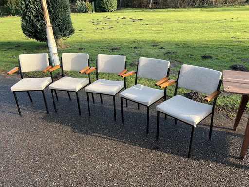 Emmein stoelen Gispen fauteuils jaren 60