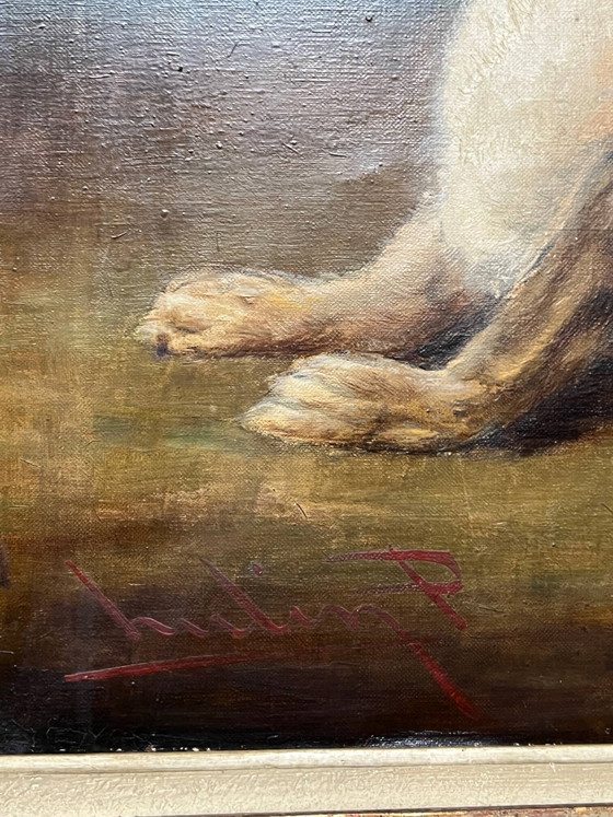 P. Hulin. “Hunting still life”. – Paintings & Drawings, Canvas (photo 4 of 8)