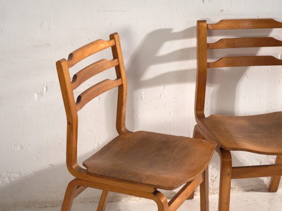Chaises anciennes en hêtre et contreplaqué moulé – Europe Centrale, circa 1960 #S3 (photo 37 of 40)