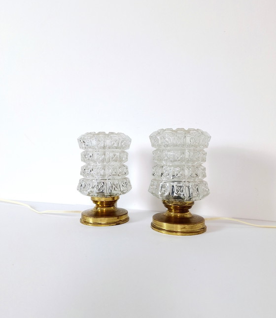 Image 1 of Pair of Vintage Table Lamps, Mid-Century Modern Lamps, 70's Desk Lamps, Bedside Lights, Nightstand Lights, Space Age Lamps