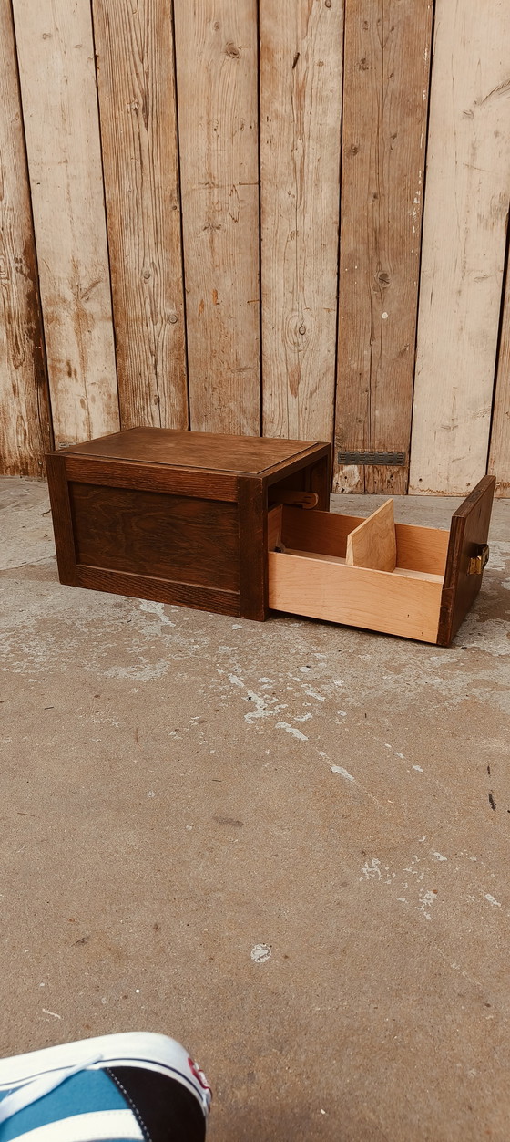 Image 1 of Mobile schedario da scrivania vintage in legno anni '20 New Objectivity