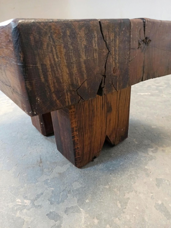 Tavolino brutalista Wabi Sabi vintage, Tavolini, Legno, Marrone (foto 14 di 15)