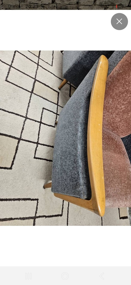 Image 1 of Pair of bicolor armchairs 1960