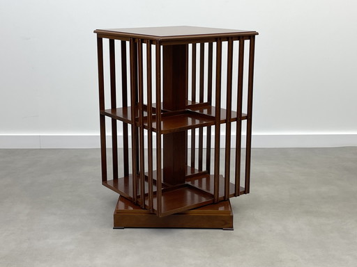 Antieke Engelse boekenmolen mahonie 19e eeuw